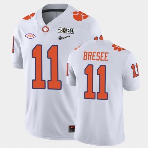 Mens Bryan Bresee White Clemson Tigers #11 2020 Playoff Game College Football Jersey 495724-357