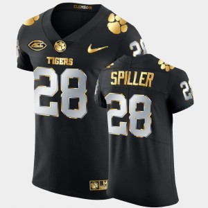 Men's C.J. Spiller Black Clemson Tigers #28 2020-21 Authentic Golden Edition Jersey 812627-683