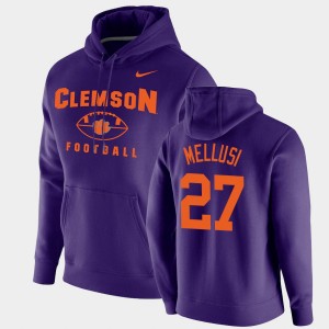 Men Chez Mellusi Purple Clemson Tigers #27 Football Pullover Oopty Oop Hoodie 443653-872
