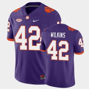 Mens Christian Wilkins Purple Clemson Tigers #42 Playoff Game College Football Jersey 671275-762