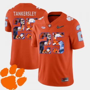 Men Cordrea Tankersley Orange Clemson Tigers #25 Football Pictorial Fashion Jersey 186153-641