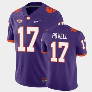 Men Cornell Powell Purple Clemson Tigers #17 Playoff Game College Football Jersey 551383-801