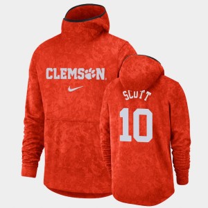 Mens Curran Scott Orange Clemson Tigers #10 Pullover Team Logo Basketball Spotlight Hoodie 679242-337