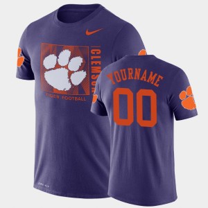 Men's Custom Purple Clemson Tigers #00 Performance Team Issue T-Shirt 120847-572