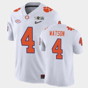 Mens Deshaun Watson White Clemson Tigers #4 2020 Playoff Game College Football Jersey 889291-938