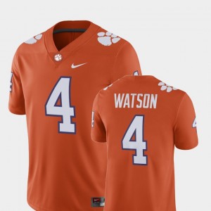 Men Deshaun Watson Orange Clemson Tigers #4 Player Alumni Football Game Jersey 352829-427