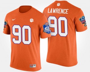 Mens Dexter Lawrence Orange Clemson Tigers #90 Atlantic Coast Conference Sugar Bowl Bowl Game T-Shirt 556948-500