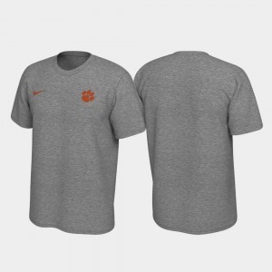 Men Heathered Gray Clemson Tigers Legend Left Chest Logo T-Shirt 251250-174