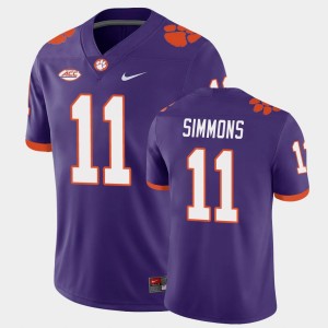 Men Isaiah Simmons Purple Clemson Tigers #11 Playoff Game College Football Jersey 488056-711