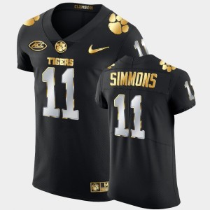 Men's Isaiah Simmons Black Clemson Tigers #11 2020-21 Authentic Golden Edition Jersey 370111-486
