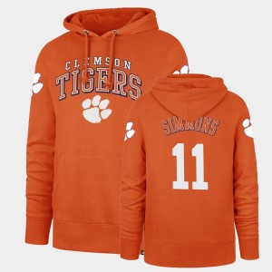 Men Isaiah Simmons Orange Clemson Tigers #11 Headline Double Decker Hoodie 753339-957