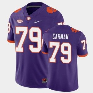 Men Jackson Carman Purple Clemson Tigers #79 Playoff Game College Football Jersey 860025-516