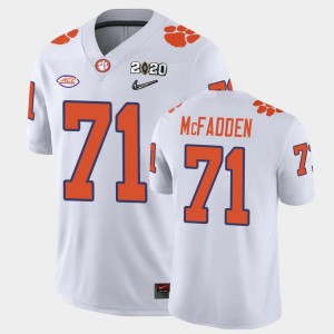 Men's Jordan McFadden White Clemson Tigers #71 2020 Playoff Game College Football Jersey 431428-399