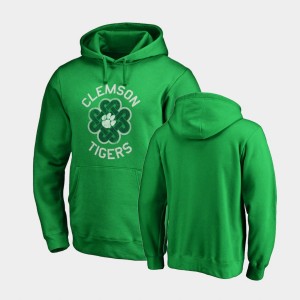 Men's Kelly Green Clemson Tigers Luck Tradition Pullover St. Patrick's Day Hoodie 376987-877