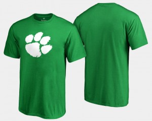 Mens Kelly Green Clemson Tigers White Logo Big & Tall St. Patrick's Day T-Shirt 395757-760
