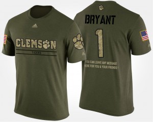 Men's Martavis Bryant Camo Clemson Tigers #1 Short Sleeve With Message Military T-Shirt 215289-988