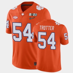 Men's Mason Trotter Orange Clemson Tigers #54 2020 Playoff Game College Football Jersey 500673-602