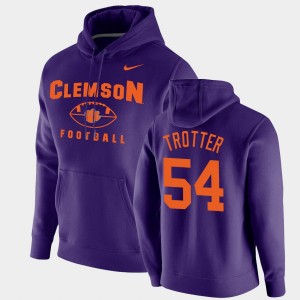 Mens Mason Trotter Purple Clemson Tigers #54 Football Pullover Oopty Oop Hoodie 886156-304