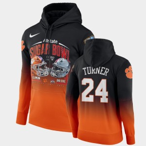 Men Nolan Turner Orange Clemson Tigers #24 Gradient 2021 Sugar Bowl Hoodie 494623-540
