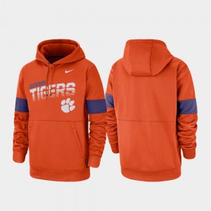Men Orange Clemson Tigers Pullover Performance Hoodie 320720-468
