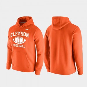 Men's Orange Clemson Tigers Club Fleece Retro Football Hoodie 128175-538
