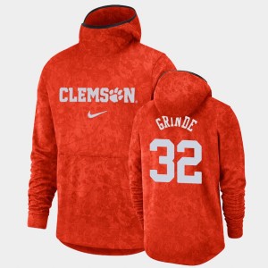 Mens Paul Grinde Orange Clemson Tigers #32 Pullover Team Logo Basketball Spotlight Hoodie 818069-971