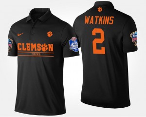 Mens Sammy Watkins Black Clemson Tigers #2 Atlantic Coast Conference Sugar Bowl Name and Number Bowl Game Polo 474252-331