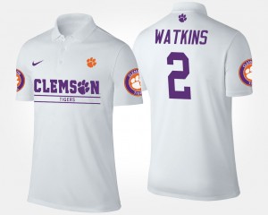 Mens Sammy Watkins White Clemson Tigers #2 Name and Number Polo 412863-912