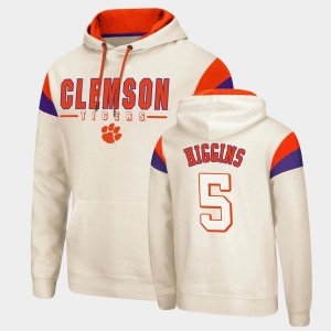 Mens Tee Higgins Cream Clemson Tigers #5 Pullover Fortress Hoodie 851809-253