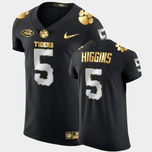 Men's Tee Higgins Black Clemson Tigers #5 2020-21 Authentic Golden Edition Jersey 180380-724