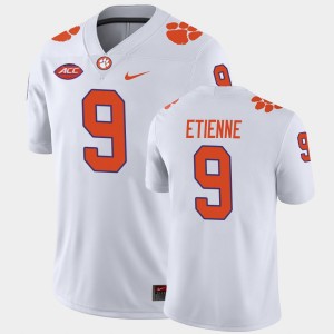 Men Travis Etienne White Clemson Tigers #9 Away Game College Football Jersey 896731-554