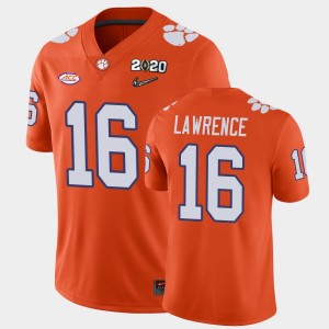 Men's Trevor Lawrence Orange Clemson Tigers #16 2020 Playoff Game College Football Jersey 598517-352