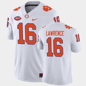 Mens Trevor Lawrence White Clemson Tigers #16 Away Game College Football Jersey 392578-281