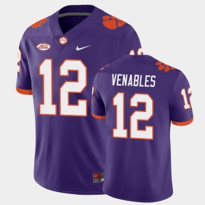 Men's Tyler Venables Purple Clemson Tigers #12 Playoff Game College Football Jersey 525782-728