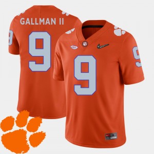 Men Wayne Gallman II Orange Clemson Tigers #9 2018 ACC College Football Jersey 424801-388