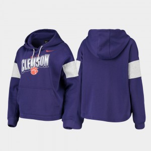 Women Purple Clemson Tigers Pullover Local Hoodie 922916-129