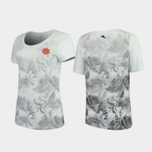 Women's White Clemson Tigers Tommy Bahama Floral Victory T-Shirt 822292-744