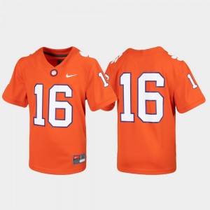 Youth Orange Clemson Tigers #16 Football Untouchable Jersey 456908-895
