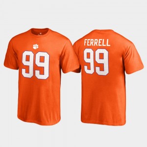 Youth Clelin Ferrell Orange Clemson Tigers #99 Name & Number College Legends T-Shirt 867747-629