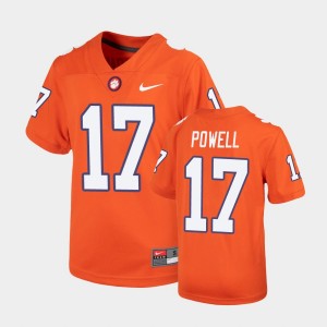 Youth Cornell Powell Orange Clemson Tigers #17 Replica Untouchable Jersey 457133-157