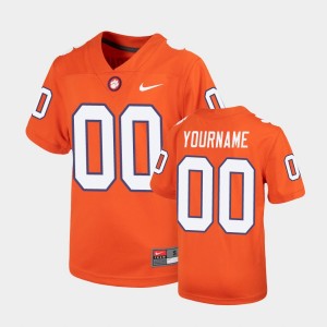 Youth Custom Orange Clemson Tigers #00 Replica Untouchable Jersey 476430-681