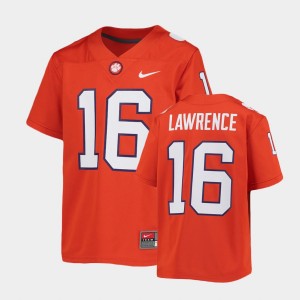 Youth Trevor Lawrence Orange Clemson Tigers #16 Alumni Jersey 387412-610